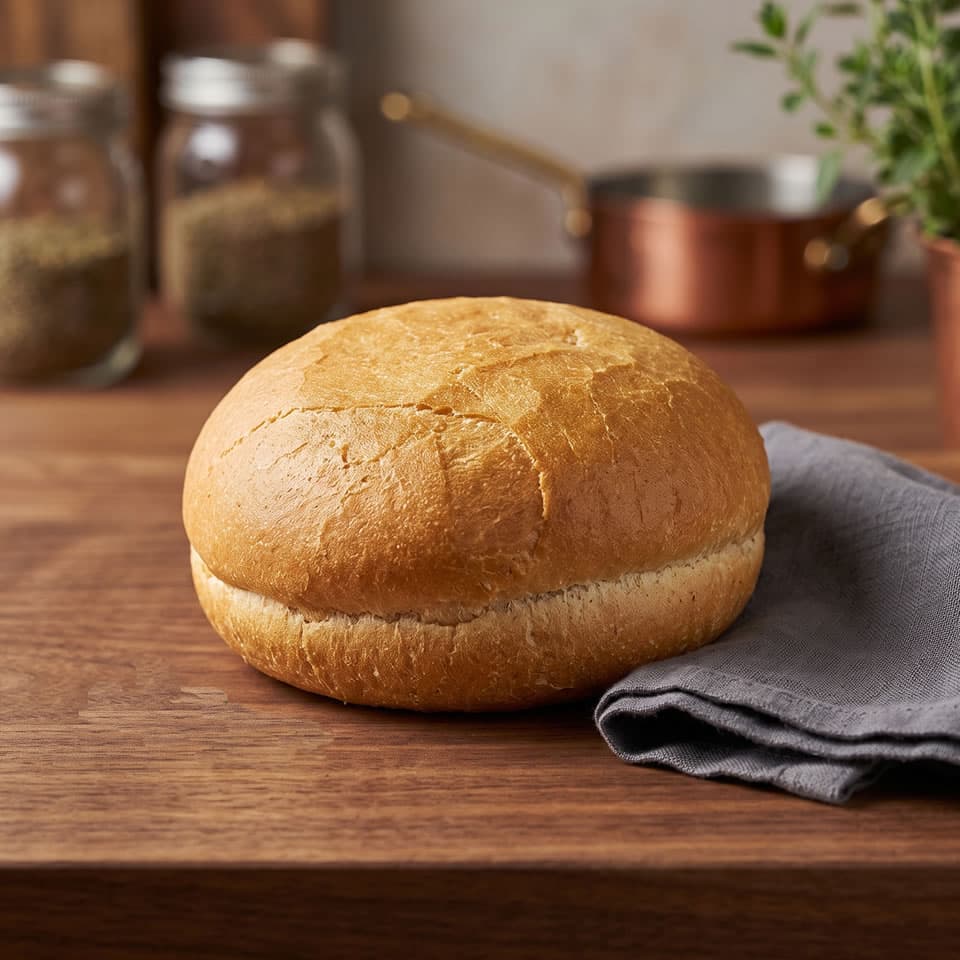 Hamburger žemľa bez posypu